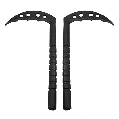 Blackout Polypropylene Solid Flexible Plastic Kama for Martial Arts Kung Fu Training and Practice - size: 14"
