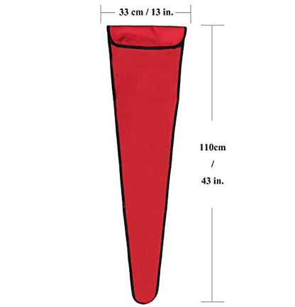 LEONARK Fencing Sword Sling Shoulder Bag for Foil Epee and Saber - Hema Longsword Bag Cover Case for Fencing Weapons - style: Dual Sword Bag-red