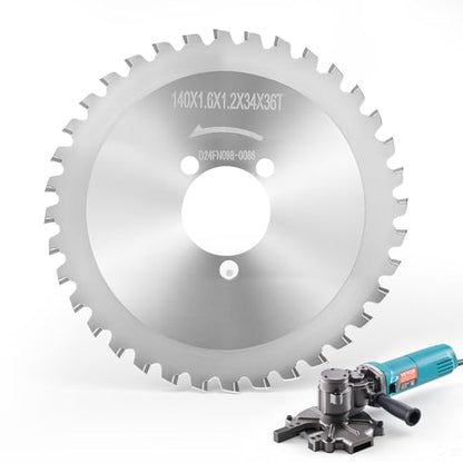 VEVOR Rebar Cutter Replacement Blades for Electric Cutting Saw 36-Teeth - Cermet Tipped Heat-Treated Steel, Cuts Aluminum & Copper Pipe, Arbor 34 mm/1-11/32 in
