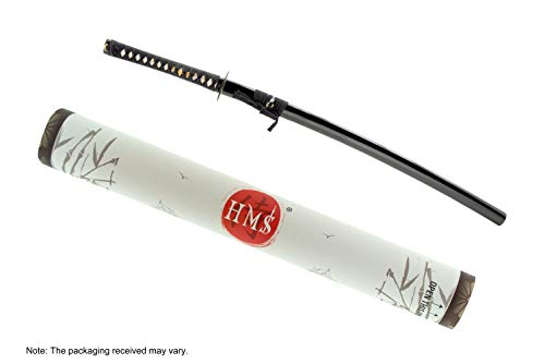 Katana Samurai Sword for Dojo, Hand Forged Carbon Steel, Full Tang - color: 1045 Damascus Katana Bo-Hi 643