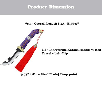 LALAPORT Anime Inspired Pocket Knife Collection | Katana Style Folding Knives | Cosplay, Display, EDC (Whitebeard) - color: Whitebeard