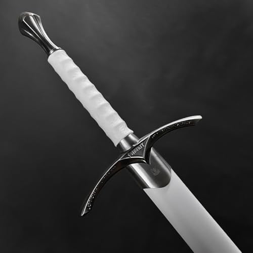Medieval Sword One Hand Sword, Dull Blade. for Collection, Gift, Show and Fair Cosplay and LARP - color: Wizard-White
