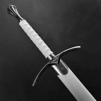 Medieval Sword One Hand Sword, Dull Blade. for Collection, Gift, Show and Fair Cosplay and LARP - color: Wizard-White