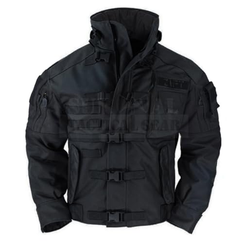 ZAPT 1000D CORDURA US Army Tactical Jacket Military Waterproof Windproof Hard Shell Jackets - color: Iron Black, size: Large