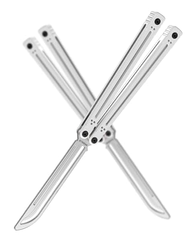 Nabalis Crescent -Balisong Trainer Butterfly Knife - color: Silver