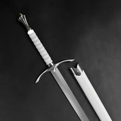 Medieval Sword One Hand Sword, Dull Blade. for Collection, Gift, Show and Fair Cosplay and LARP - color: Wizard-White