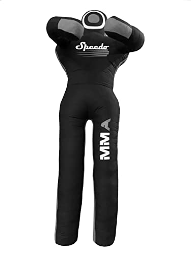 MMA Grappling Dummy Brazilian JIU Jitsu BJJ Punching Bag for Self Defense Wrestling Judo Karate Boxing Throwing Standing Position - UNFILLED - color: Black Grey, size: 4ft
