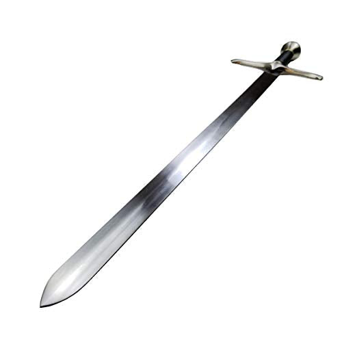 Medieval Sword One Hand Sword, Dull Blade. for Collection, Gift, Show and Fair Cosplay and LARP - color: Knight-Silver