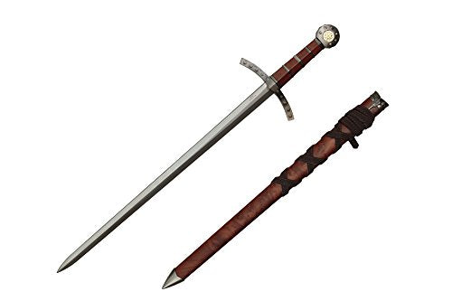 Wuu Jau Co H-26035WD Crusader Knights of Templar Short Medieval Cosplay Sword Dagger, 23", Black