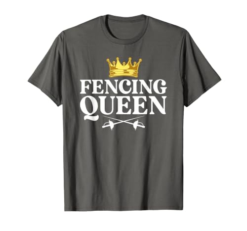 Cool Fencing for Women Girls Fencer Sabre Gear Sword Sports T-Shirt - color: Asphalt Grey, size: 4X-Large
