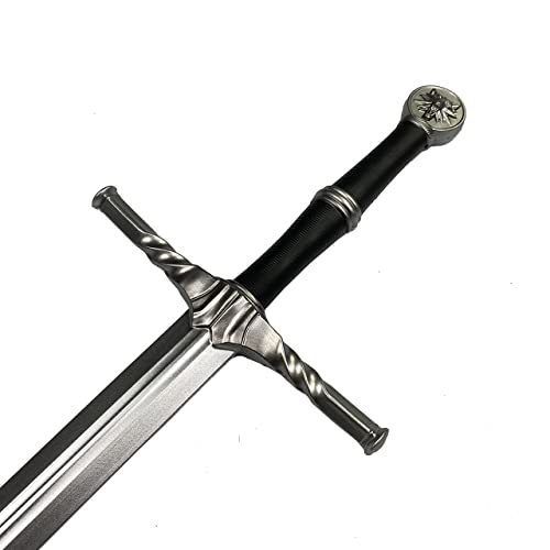 40" Foam Sword Medieval Style Includes Black Sheath Perfect for Halloween Costumes, Pretend Sword Practice, Cosplay, Props, and Collections
