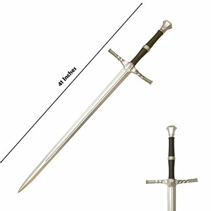 41 Inch Medieval Foam Hunting Long Sword for Cosplay LARP Costume Halloween - style: Steel 2