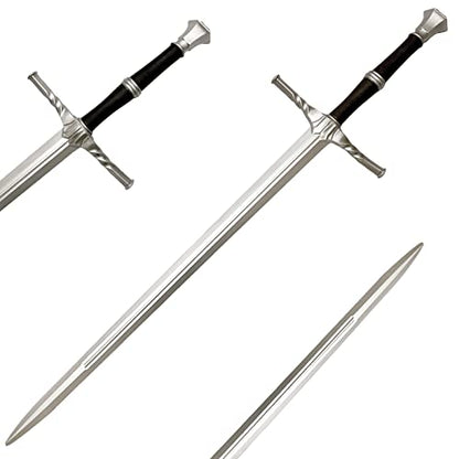 41 Inch Medieval Foam Hunting Long Sword for Cosplay LARP Costume Halloween - style: Steel 2