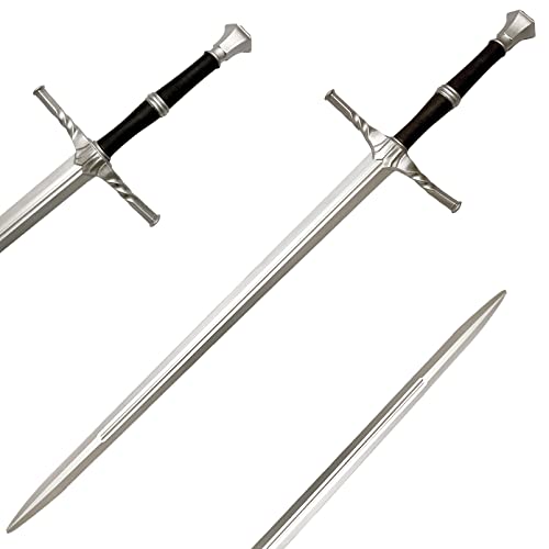 41 Inch Medieval Foam Hunting Long Sword for Cosplay LARP Costume Halloween - style: Steel 2