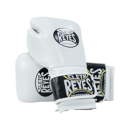 CLETO REYES Training Boxing Gloves with Hook and Loop Closure for Sparring and Heavy Punching Bags, Men and Women, MMA, Kickboxing, Muay Thai - color: White, size: 12oz.