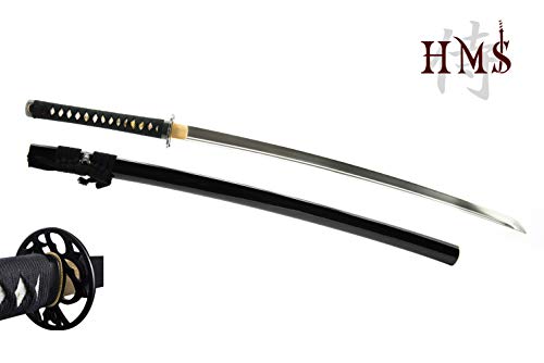 Hand Forged 1045 Carbon Steel Scroll Katana, Full Tang Japanese Sword