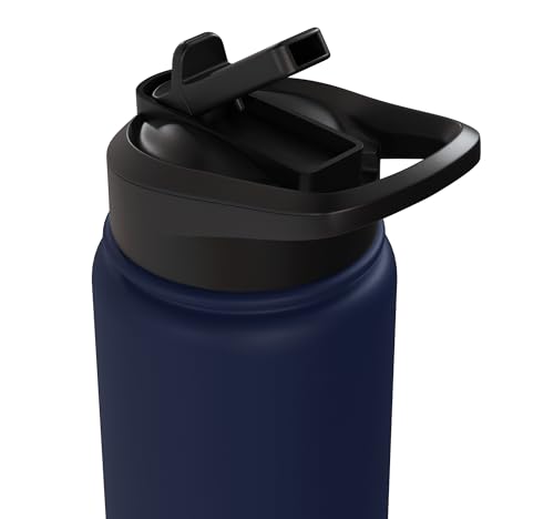 TOUCH LIGHT CREW Fencing Scoring Box Stainless Steel Insulated Water Bottle - color: Navy Blue