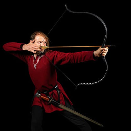 Mythrojan Medieval Sword Frog Adventurer with Leather Holder for Universal Rapier, Broadsword, Cutlass - style: Large Right Handed - Black (10" X 10")