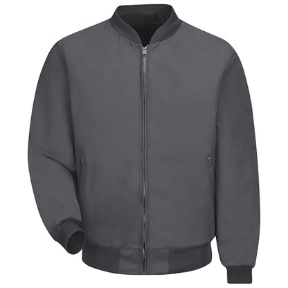 Red Kap Men's Solid Perma-lined Team Jacket - color: Charcoal, size: XX-Large
