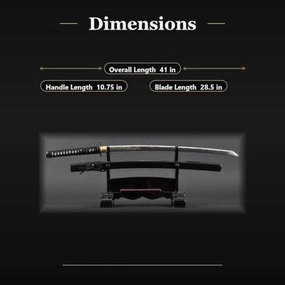1045 Katana, Hand Forged Full Tang Japanese Sword | Classic Tsuba Series - color: Cloud Scroll 283