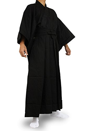 Edoten Japanese Samurai Hakama Uniform - color: Bk-black, size: Medium