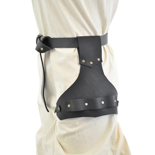 BLESSUME Medieval Knight Belt with Sword Frog Holster Rapier Scabbard Holder 1pc - color: Black 14