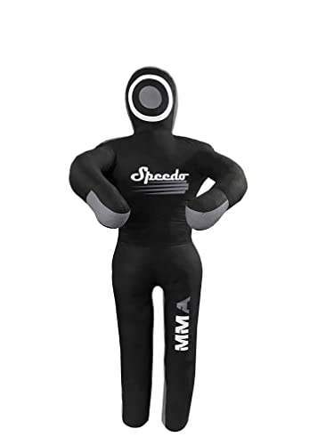 MMA Grappling Dummy Brazilian JIU Jitsu BJJ Punching Bag for Self Defense Wrestling Judo Karate Boxing Throwing Standing Position - UNFILLED - color: Black Grey, size: 4ft