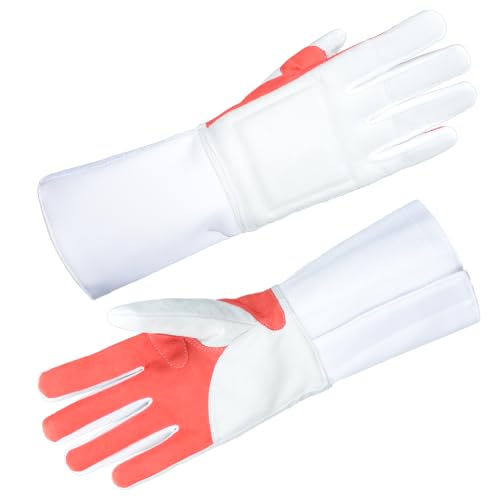 Fencing Gloves - Washable Anti-Skid Fencing Glove - Leather Fencing Gloves for Epee Foil and Sabre