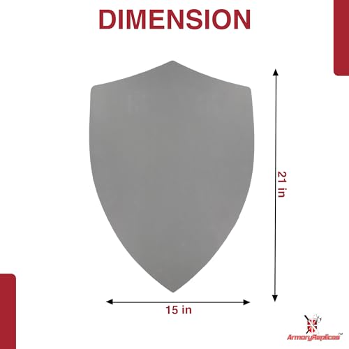 Armory Replicas™ - Throes of Battle Customizable Foam Medieval Shield - Superior LARP Costume Gear - style: Grey Throes
