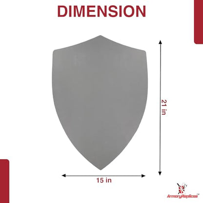 Armory Replicas™ - Throes of Battle Customizable Foam Medieval Shield - Superior LARP Costume Gear - style: Grey Throes