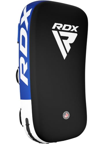 RDX Muay Thai Pad for Training, Curved Kickboxing Kicking Strike Shield, Coaching Kick Boxing, MMA, Martial Arts, Karate, Taekwondo, Punching, Foot, Knee and Elbow Target - color: Blue