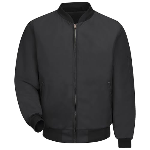 Red Kap Men's Solid Perma-lined Team Jacket - color: Black, size: Medium