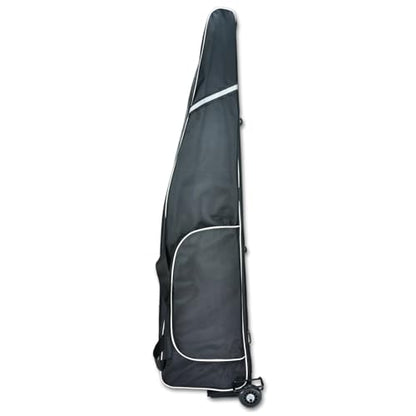 Fencing Bag with Wheels - Draw-bar Rolling Fencing Bag - Fencing Bags with Integrated Plate and Wheels - color: Black