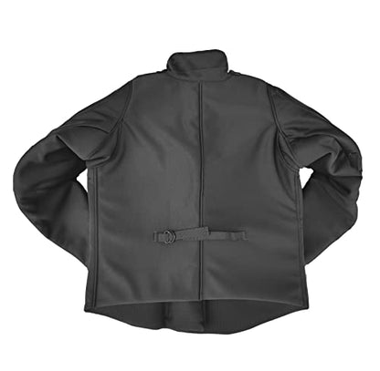 LEONARK Black 350N Light Hema Sparring Jacket Double Fastening Overlays for HEMA Longsword Rapier Sabre Armoury - size: X-Large