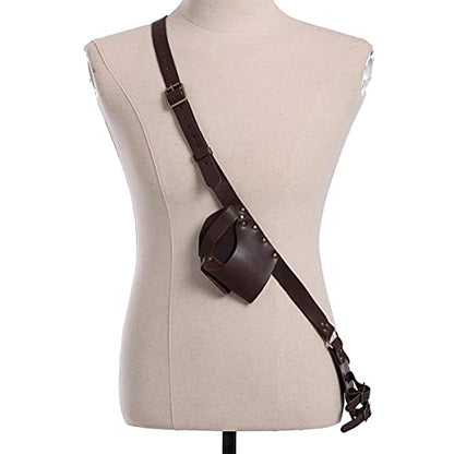 BLESSUME Medieval Knight Belt with Sword Frog Holster Rapier Scabbard Holder 1pc - color: Brown 3