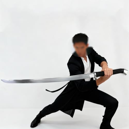 Tactical Katana Sword | 1060 High Carbon Steel Heat-Treated Full Tang Blade | TPR Shock-Absorption Handle | Sharp Blade Real Sword for Collection