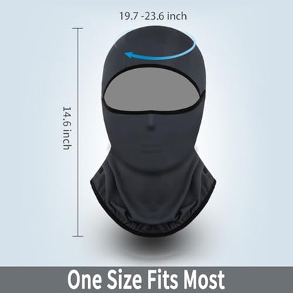 Achiou Ski Mask Balaclava Shiesty, Cooling Ice Silk Motorcycle Face Cover - color: Gray