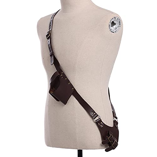 BLESSUME Medieval Knight Belt with Sword Frog Holster Rapier Scabbard Holder 1pc - color: Brown 3