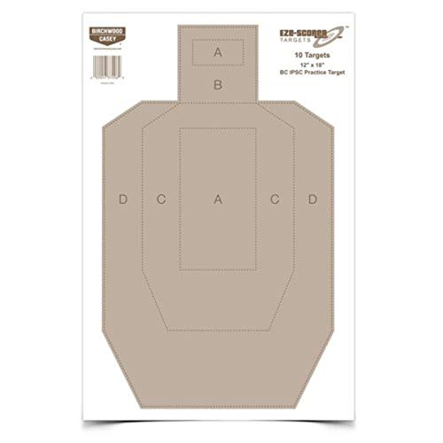Birchwood Casey EZE-Scorer 12" x 18" Paper Shooting Targets - size: 10 Count, style: IPSC Practice