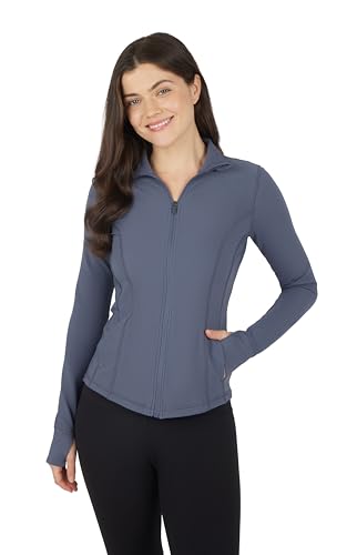 Interlink Ribbed Princess Seam Performance Jacket - color: Grisaille Ribbed, size: Large