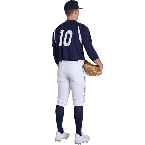 Champro Boys Triple Crown 2.0 Baseball Knickers with Braid - color: Grey, Scarlet, size: Large