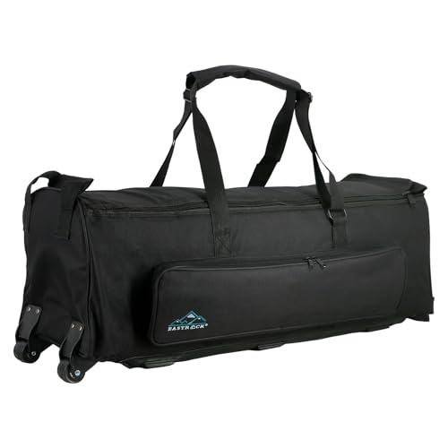 EASTROCK Drum Hardware Bag with Wheels Drum Stand Accessory Bag,Black - color: black, size: with Wheels