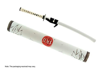 Hand Forged 1045 Warrior General Wakizashi, White Saya Full Tang Sword