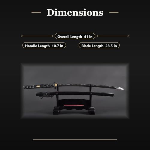 Katana Samurai Sword, 1045 Carbon Steel, Hand Forged, Full Tang - color: Empire Wheel