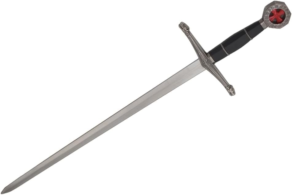 Medieval Warrior Templar Short Sword with Scabbard - style: 2260