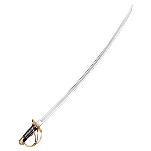 Cold Steel US 1860 Heavy Cavalry Saber 36" 1055 Carbon Steel Blade Leather Wrapped Handle Black