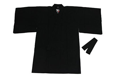 Edoten Japanese Samurai Hakama Uniform - color: Bk-navy, size: Medium