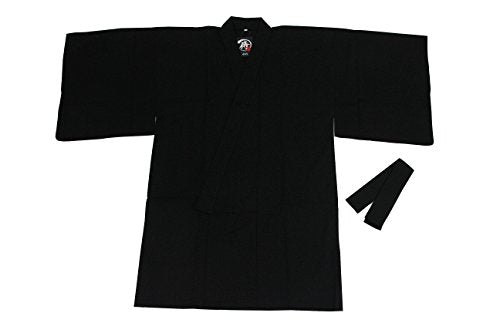 Edoten Japanese Samurai Hakama Uniform - color: Bk-navy, size: X-Large