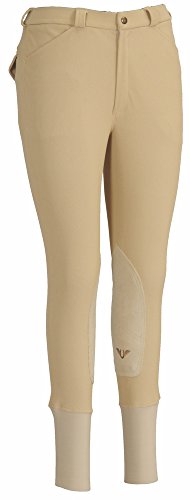 TuffRider Men's Ribb Patrol 4 Pockets Knee Patch Breeches - color: Light Tan, size: 42