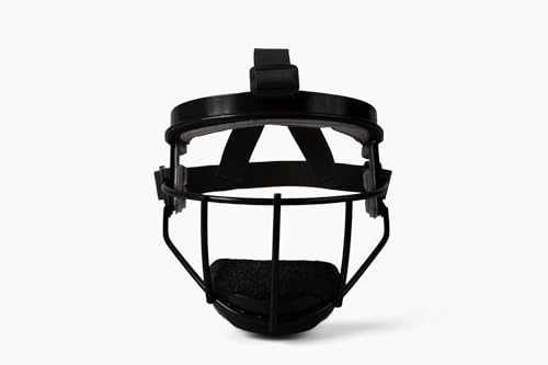 Defender Fielder’s Wire Mask - High-Impact Steel Infielder Face Guard for Softball & Baseball - Adult & Youth Sizes - Lightweight, Maximum Visibility & Secure Fit - color: Black, size: Adult